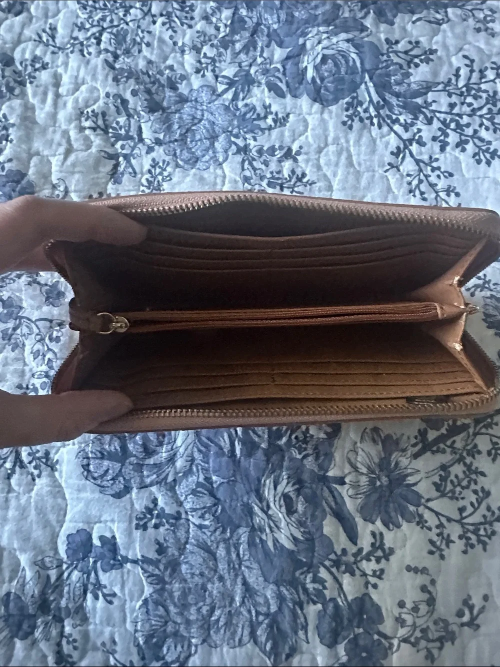 Fossil Leather Zip-Around Wallet